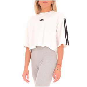 White cotton T-shirt with embroidered logo