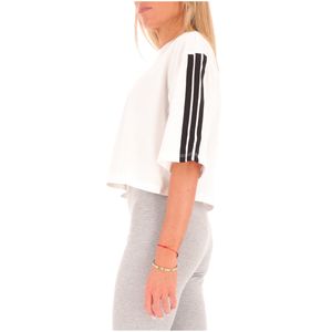 White cotton T-shirt with embroidered logo
