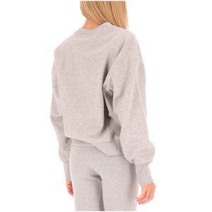 Felpa grigia in cotone con logo