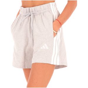 Grey cotton shorts with logo