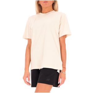 Beige T-shirt with embroidered logo