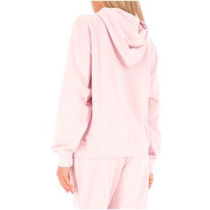 Felpa rosa Oversized con cappuccio