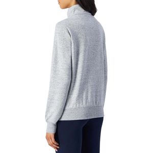Solid color cotton sweatshirt with zip