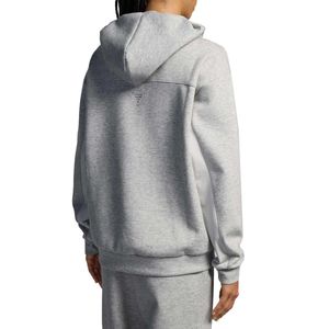 Felpa grigia Interlock con zip