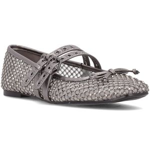 Kayan grey studded ballerinas