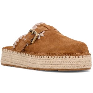 Sabot con zeppa e suede