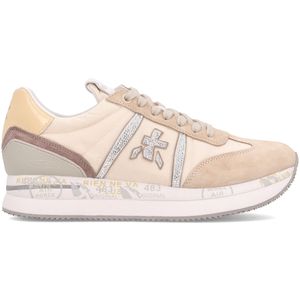 Sneakers Conny 6671 beige con logo