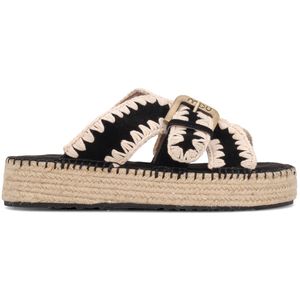 Sandalo in juta e suede