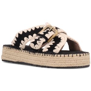 Sandalo in juta e suede