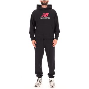 Felpa nera con cappuccio Authentic Logo
