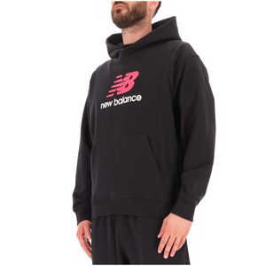 Felpa nera con cappuccio Authentic Logo