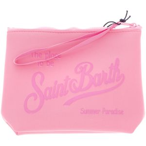 Aline pink scuba clutch