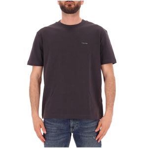 T-shirt girocollo in cotone con logo