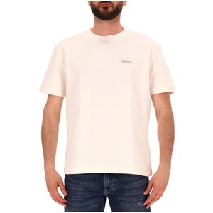 T-shirt girocollo in cotone con logo