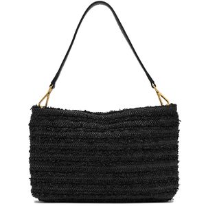 Brenda straw clutch bag