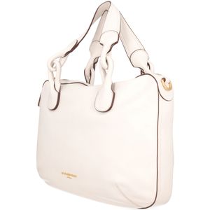 Borsa a spalla Monica con logo oro