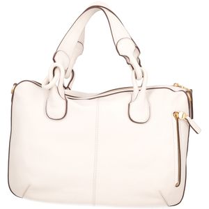 Borsa a spalla Monica con logo oro