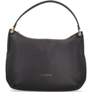 Borsa a spalla Yara con logo oro