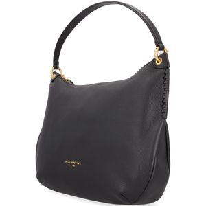 Borsa a spalla Yara con logo oro