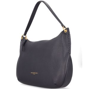 Borsa a spalla Yara con logo oro