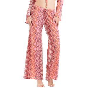 Crochet knit swimsuit cover-up trousers
