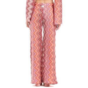 Crochet knit swimsuit cover-up trousers