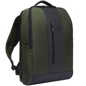 Laptop backpack in recycled fabric