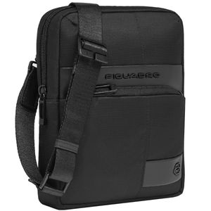 Nylon and leather tablet bag