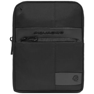 Nylon and leather tablet bag