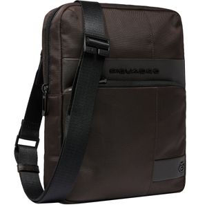 Nylon and leather tablet bag
