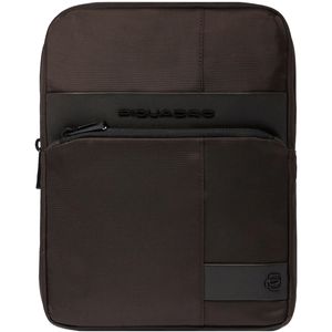 Nylon and leather tablet bag