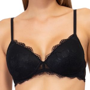 Non-wired graduated cup bra