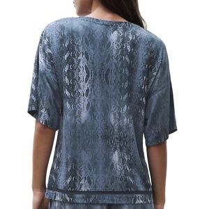 Snake blue crew neck t-shirt