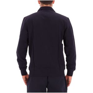 Zip-up sweatshirt with stand-up collar