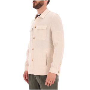 Linen shirt with patch pockets