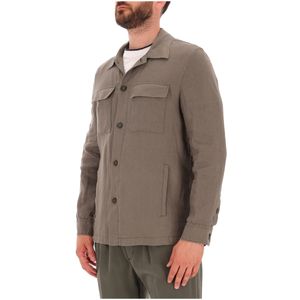 Linen shirt with patch pockets