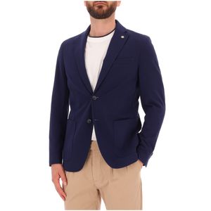 Slim fit cotton pique jacket