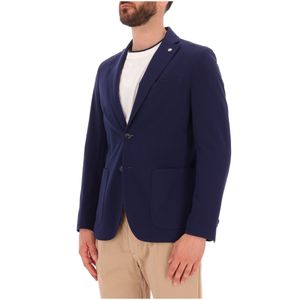 Slim fit cotton pique jacket