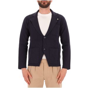 Navy stretch jersey jacket