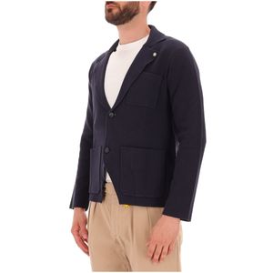 Navy stretch jersey jacket