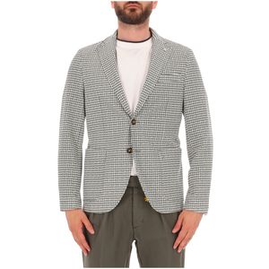 Houndstooth jersey jacket