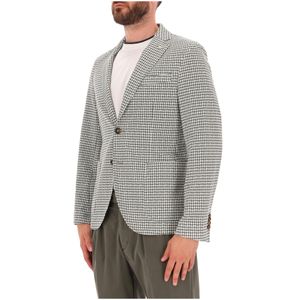 Houndstooth jersey jacket