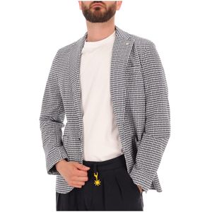 Houndstooth jersey jacket