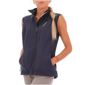 Brush blue zip-up vest