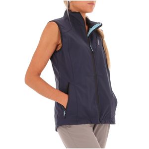 Brush blue zip-up vest