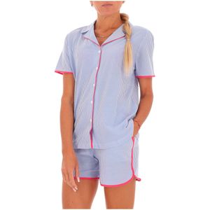 Short striped cotton pajamas