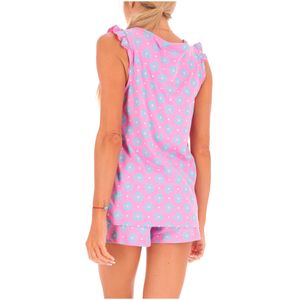 Two-piece printed pyjamas with ruffles