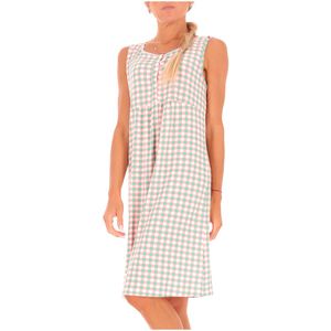 Colorful checked nightgown