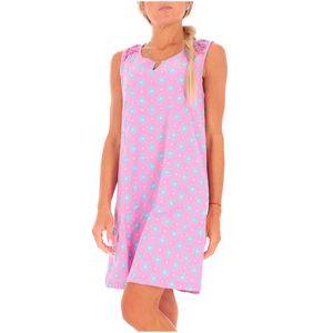 Printed nightgown with ruffles