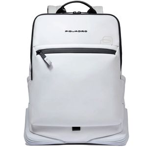 Leather laptop backpack with anti-scratch inserts